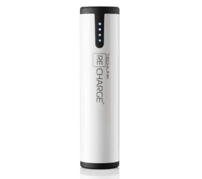 TECHLINK  Recharge 3400 Portable Power Bank - White